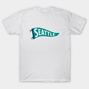 Seattle Pennant - White T-Shirt